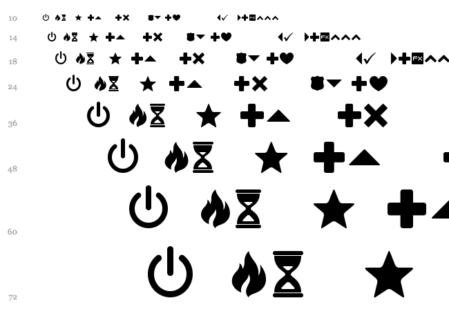 Guifx v2 Transports font waterfall